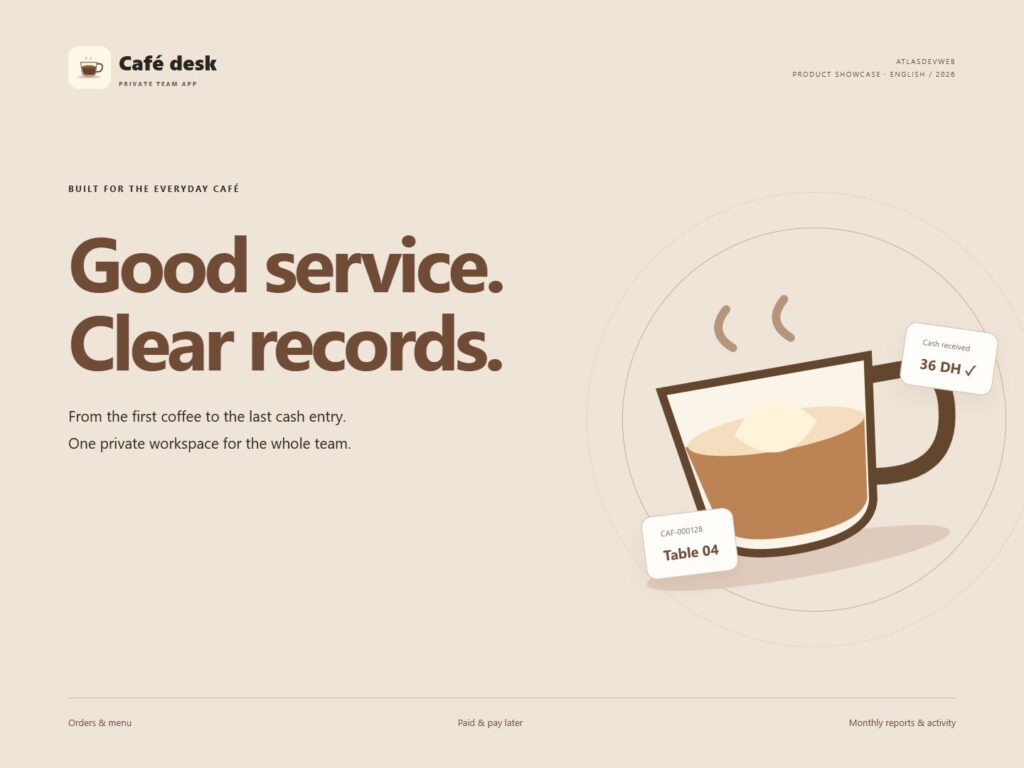 Café desk app showcase cover